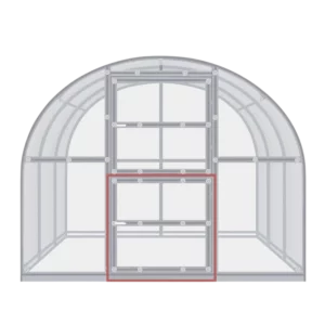 Lisäoven alaosa kasvihuoneeseen Arched Classic 300