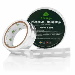 Hengittävä alumiiniteippi kennolevylle (25mm - 60mm) - 25 mm, 25 m